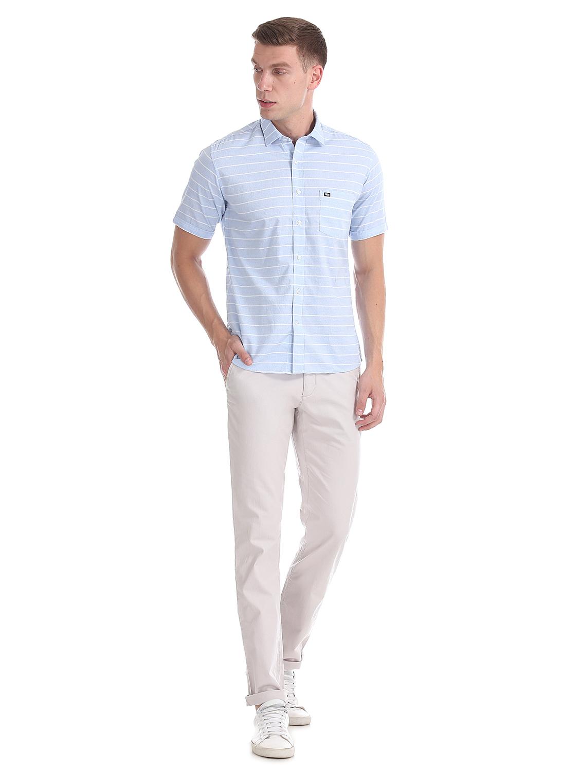 blue striped casual shirt - 17616316 - Zoom Image - 4