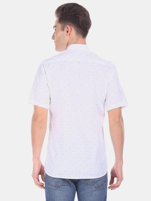 white printed casual shirt - 17616319 - Standard Image - 3