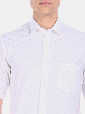 white printed casual shirt - 17616319 - Standard Image - 5