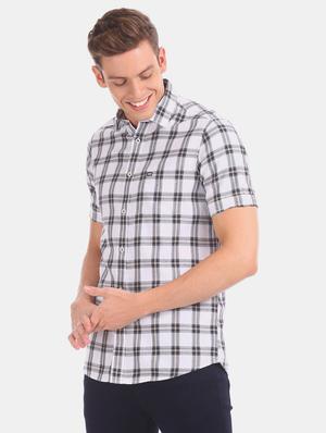 white checkered casual shirt - 17616332 - Standard Image - 2