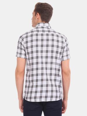 white checkered casual shirt - 17616332 - Standard Image - 3