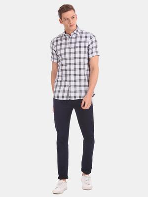 white checkered casual shirt - 17616332 - Standard Image - 4
