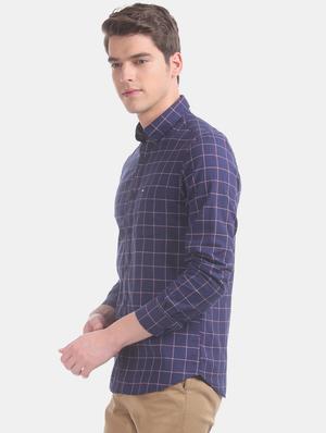 blue checkered casual shirt - 17616345 - Standard Image - 2