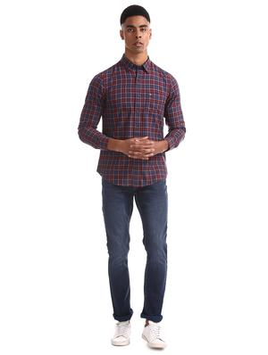 blue checkered casual shirt - 17616346 - Standard Image - 4
