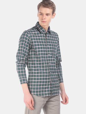 green checkered casual shirt - 17616349 - Standard Image - 2
