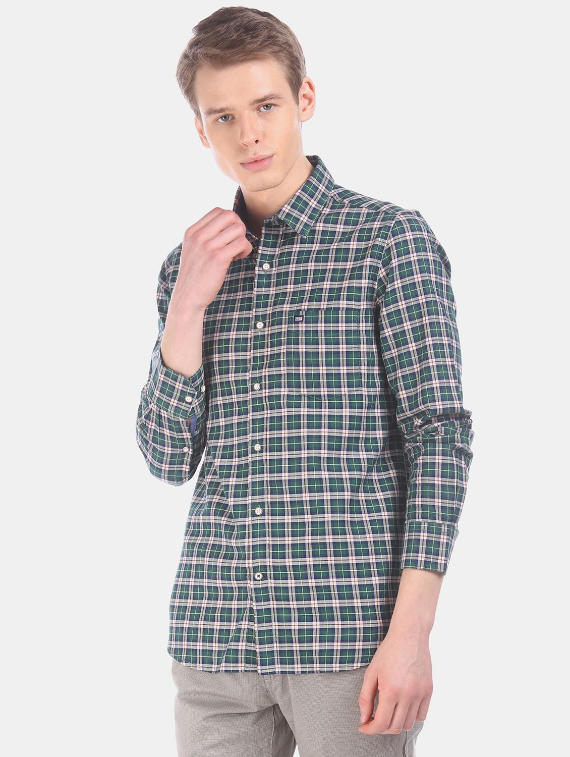 green checkered casual shirt - 17616349 - Zoom Image - 1