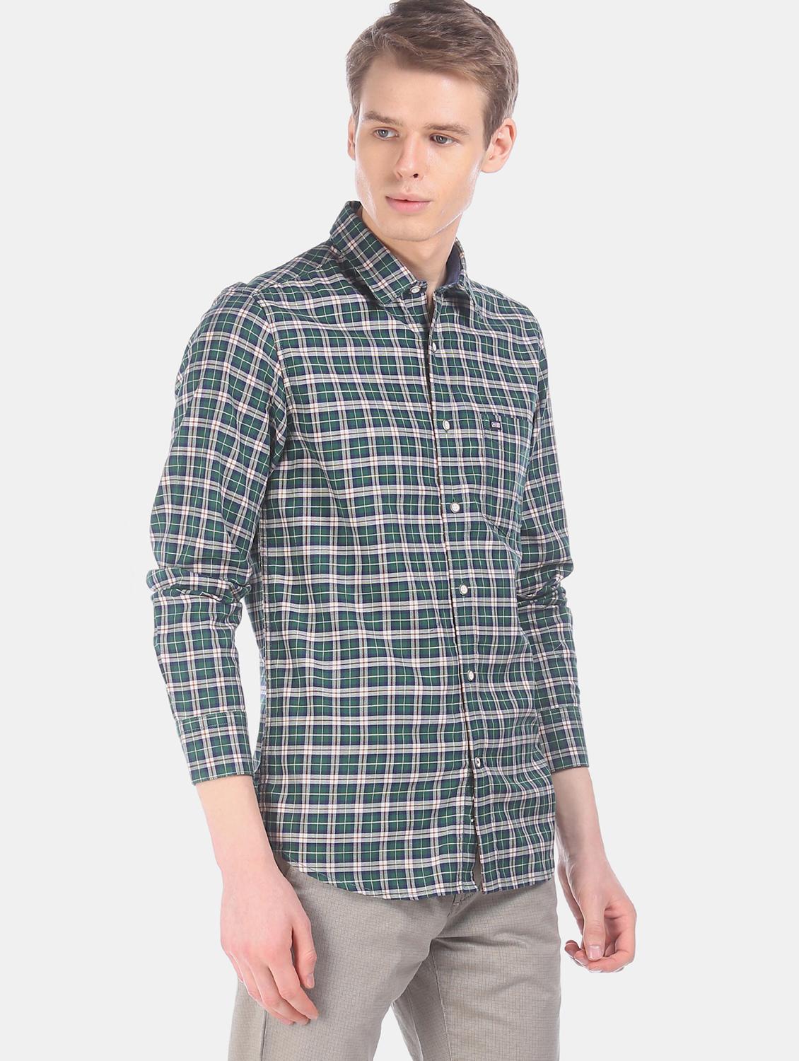 green checkered casual shirt - 17616349 - Zoom Image - 2