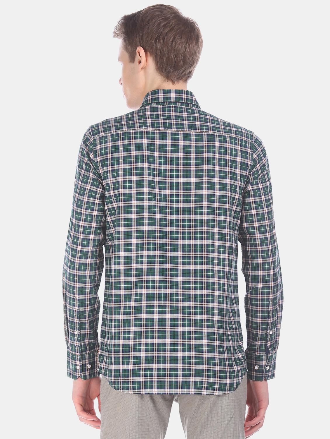 green checkered casual shirt - 17616349 - Zoom Image - 3