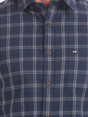 navy blue checkered casual shirt - 17616353 - Standard Image - 5