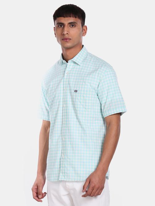 blue checkered casual shirt - 17616359 - Standard Image - 1