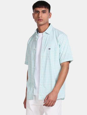 blue checkered casual shirt - 17616359 - Standard Image - 2