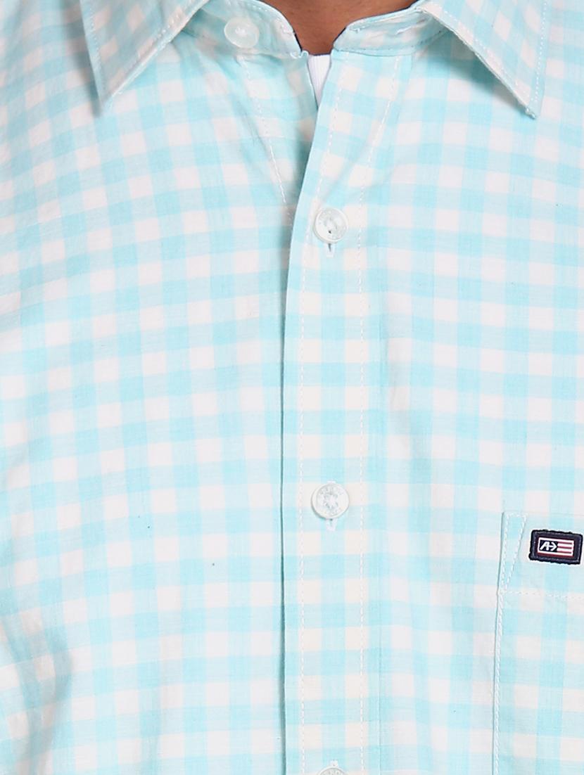 blue checkered casual shirt - 17616359 - Zoom Image - 4