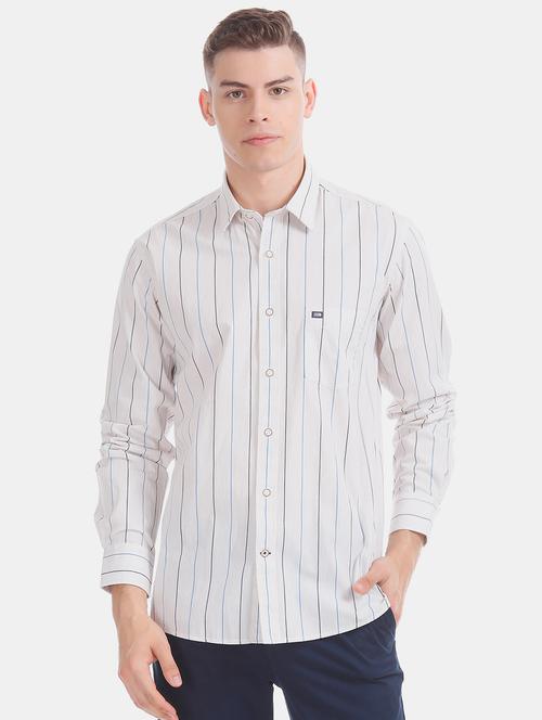 white striped casual shirt - 17616361 - Standard Image - 1