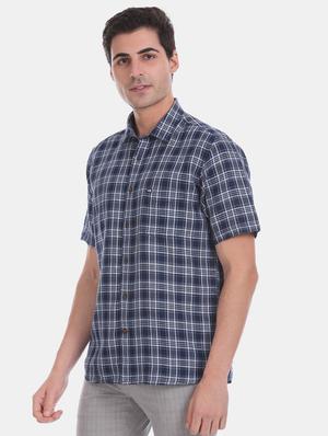 blue checkered casual shirt - 17616376 - Standard Image - 2