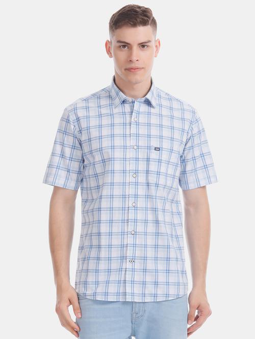 blue checkered casual shirt - 17616389 - Standard Image - 1