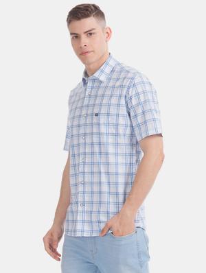 blue checkered casual shirt - 17616389 - Standard Image - 2