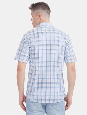 blue checkered casual shirt - 17616389 - Standard Image - 3