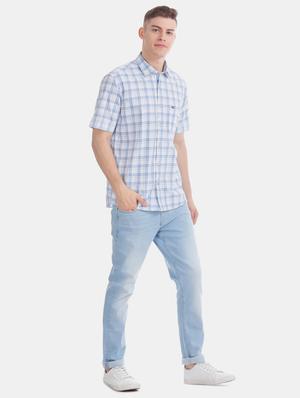 blue checkered casual shirt - 17616389 - Standard Image - 4