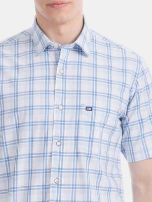 blue checkered casual shirt - 17616389 - Standard Image - 5