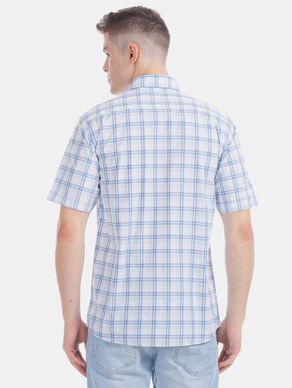 blue checkered casual shirt - 17616389 - Zoom Image - 3