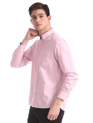 pink solid casual shirt - 17616391 - Standard Image - 2
