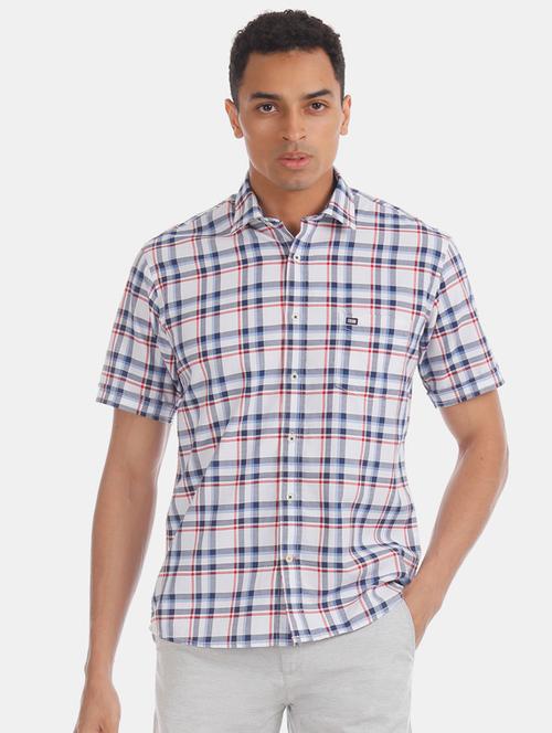 white checkered casual shirt - 17616410 - Standard Image - 1