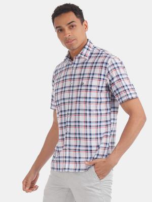 white checkered casual shirt - 17616410 - Standard Image - 2