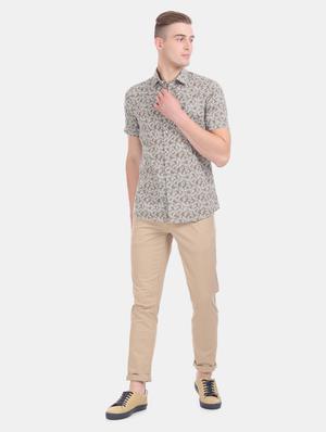 brown printed casual shirt - 17616418 - Standard Image - 4