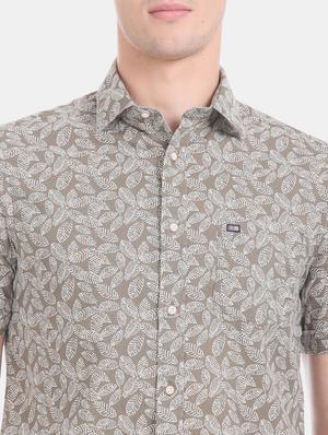 brown printed casual shirt - 17616418 - Standard Image - 5