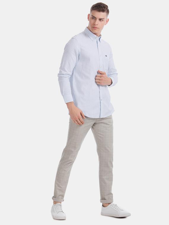 blue striped casual shirt - 17616421 - Zoom Image - 4