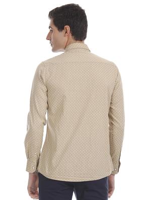 beige printed casual shirt - 17616424 - Standard Image - 3
