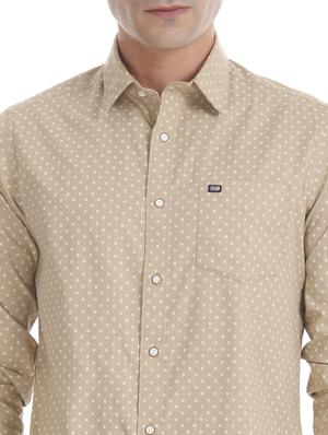 beige printed casual shirt - 17616424 - Standard Image - 5