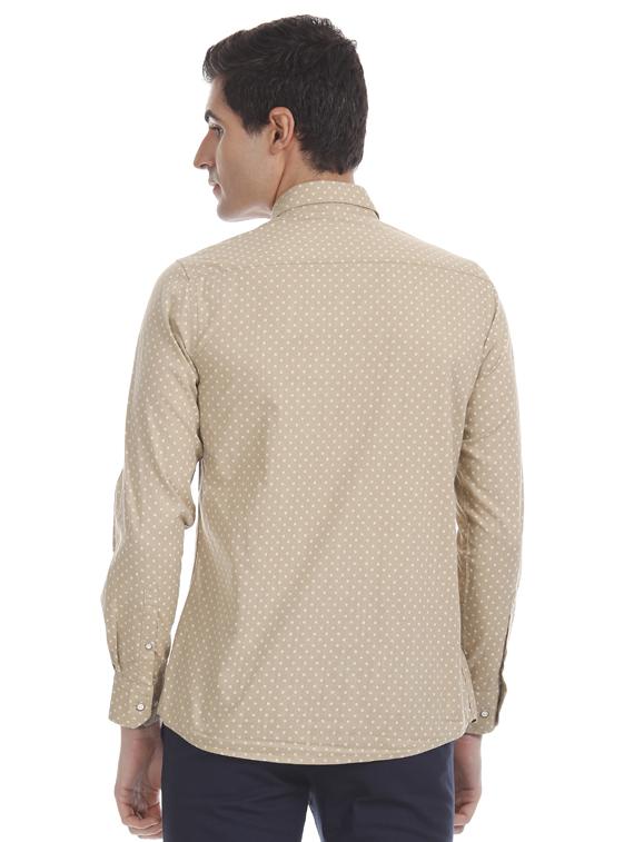 beige printed casual shirt - 17616424 - Zoom Image - 3