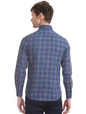 blue checkered casual shirt - 17616437 - Standard Image - 3