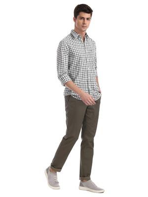 grey checkered casual shirt - 17616456 - Standard Image - 4