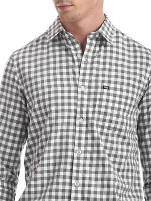 grey checkered casual shirt - 17616456 - Standard Image - 5