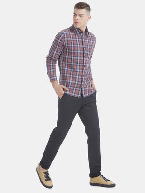 rust checkered casual shirt - 17616458 - Standard Image - 4
