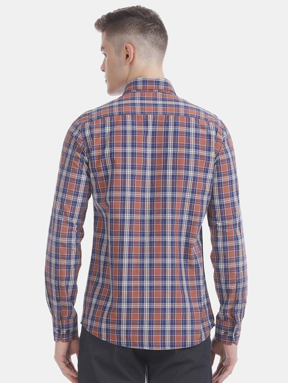 rust checkered casual shirt - 17616458 - Zoom Image - 3