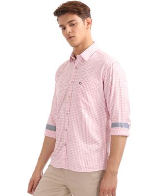 pink checkered casual shirt - 17616465 - Standard Image - 2