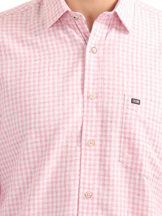 pink checkered casual shirt - 17616465 - Zoom Image - 5
