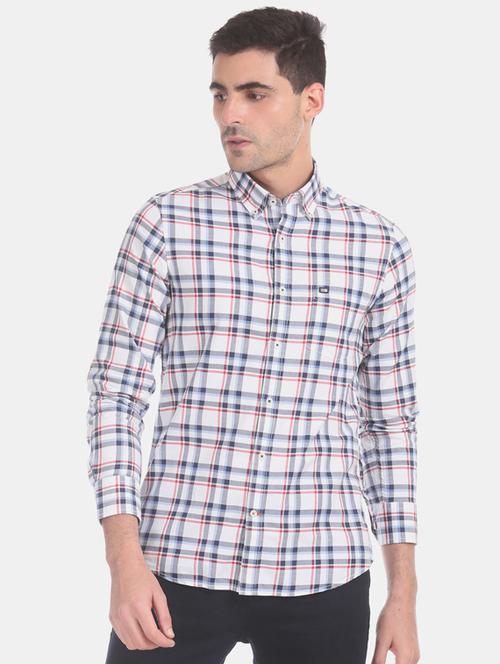 white checkered casual shirt - 17616470 - Standard Image - 1