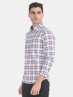 white checkered casual shirt - 17616470 - Standard Image - 2