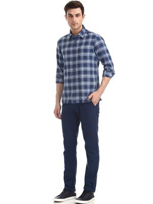 blue checkered casual shirt - 17616514 - Standard Image - 4