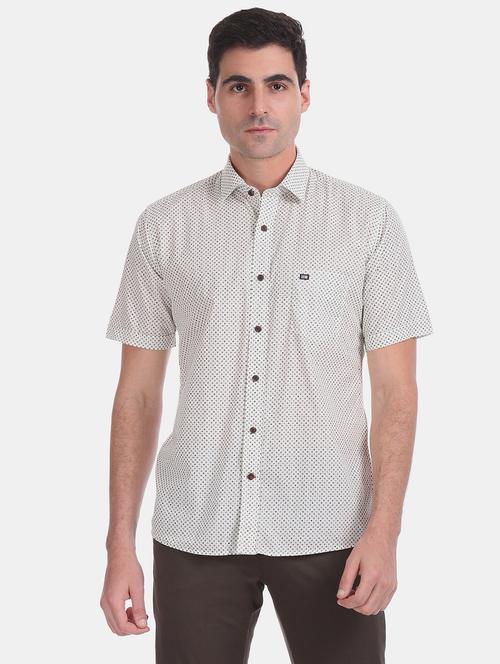 white printed casual shirt - 17616519 - Standard Image - 1