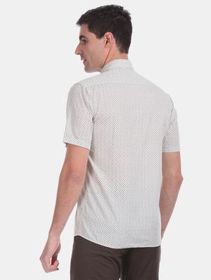 white printed casual shirt - 17616519 - Standard Image - 4
