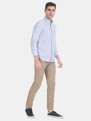blue striped casual shirt - 17616520 - Standard Image - 5