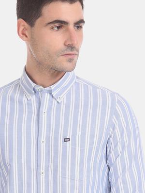 blue striped casual shirt - 17616520 - Standard Image - 6