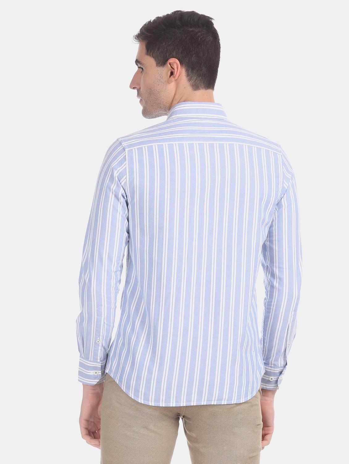 blue striped casual shirt - 17616520 - Zoom Image - 4