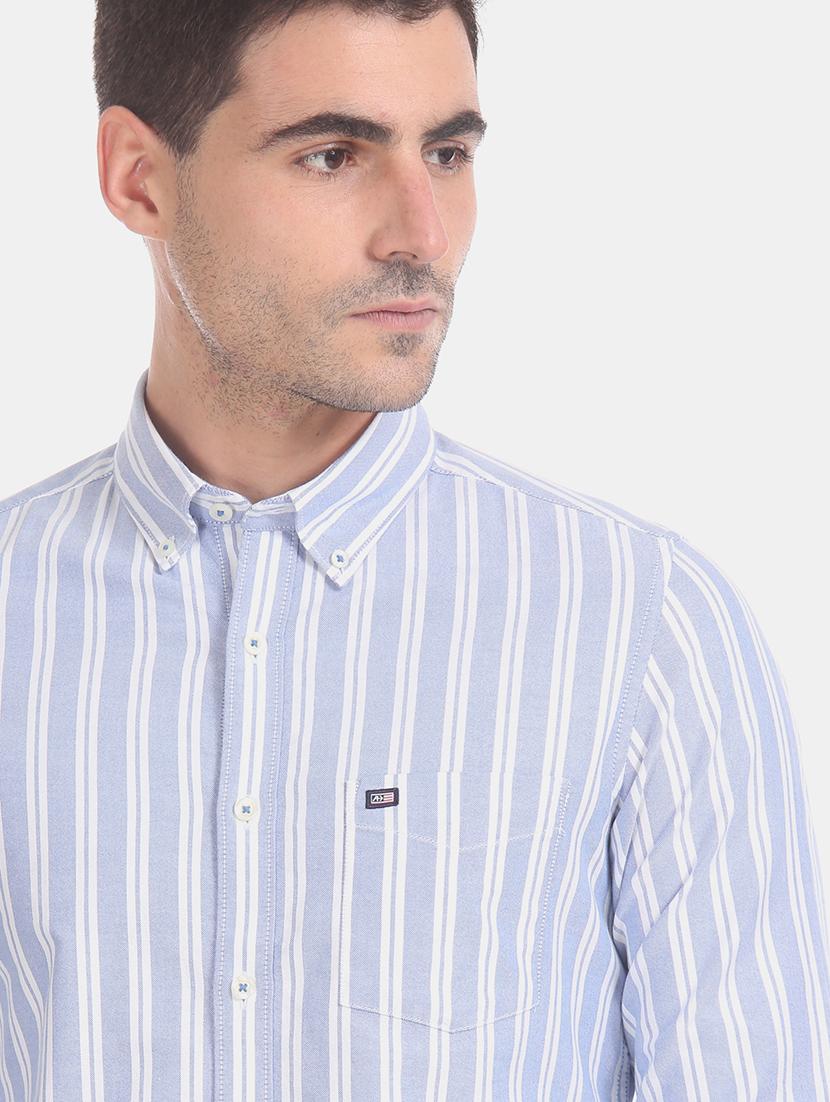 blue striped casual shirt - 17616520 - Zoom Image - 6