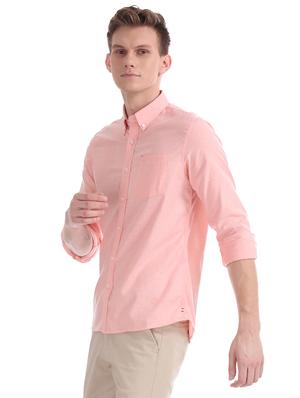 pink solid casual shirt - 17616532 - Standard Image - 2